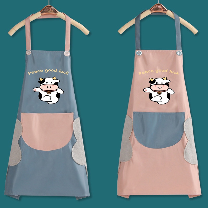 #KC-0008 suphawit.shop ‼สินค้าพร้อมส่ง‼ ผ้ากันเปื้อนสไตล์แม่บ้านญี่ปุ่น ลายน่ารัก มี 2 สี หลายลาย ผ้ากันเปื้อนลายการ์ตูน
