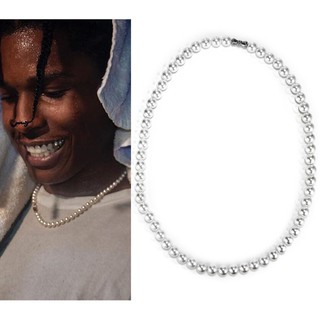 ASAP ROCKY Wu Yifan สร้อยคอมุกเดียวกันสำหรับผู้ชายและผู้หญิง hip-hop clavicle chain choker