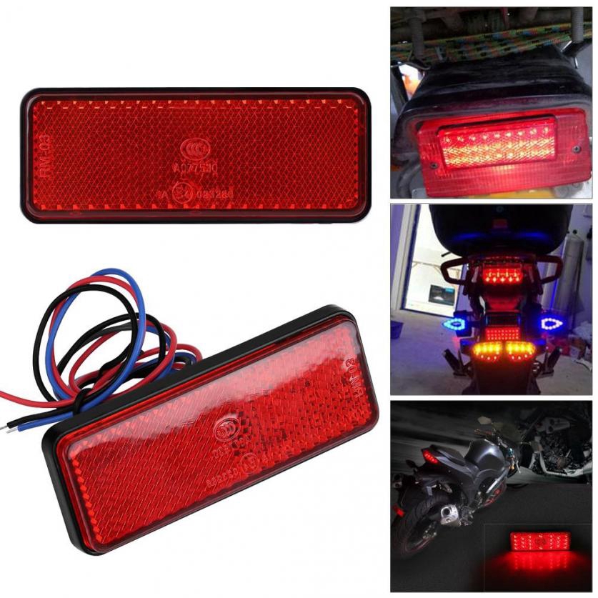 Xinpin ไฟท้ายเบรค LED 12-15v 2.4w สำหรับรถจักรยานยนต์ ชม