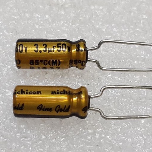 Nichicon FG (Fine Gold) 33uf 50v capacitor ตัวเก็บประจุ คาปาซิเตอร์