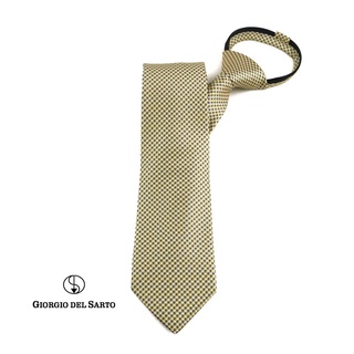 Giorgio Del Sarto Adults Zipper Tie Yellow ไทซิป เนคไทสำเร็จรูปสีเหลือง