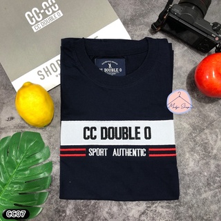 พร้อมส่ง✅ เสื้อยืดแขนสั้น CC Double Oงานปักนูน ผ้าคอตตอน มีเก็บเงินปลายทาง NO.C07