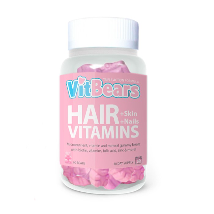 VITBEARS Hair Skin and Nail Vitamins 60 Gummies