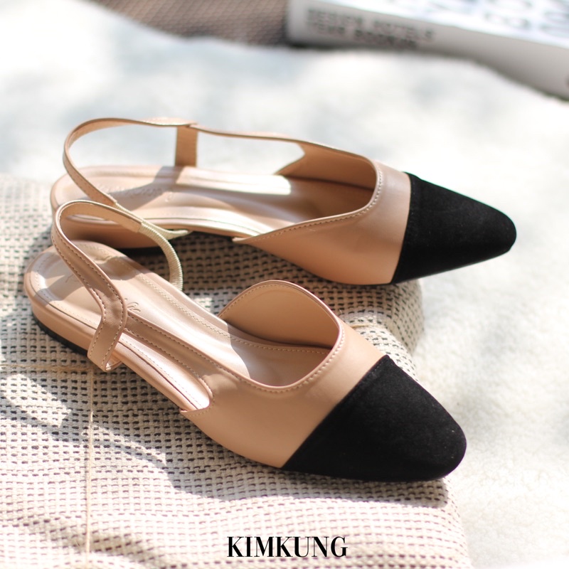 พร้อมส่ง Simple Shoes CH-215 รองเท้ารัดส้น ส้น1 นิ้ว รองเท้าผู้หญิฃ