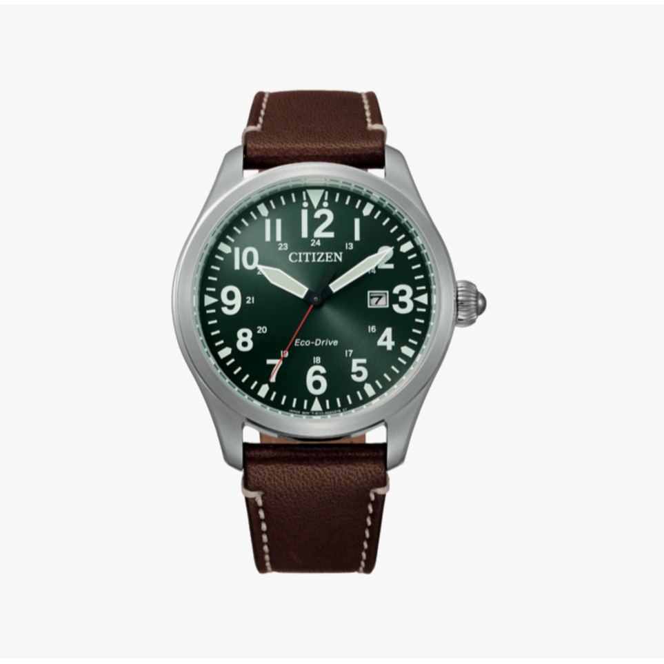 [ประกันร้าน]CITIZEN  นาฬิกาข้อมือผู้ชาย  Eco-Drive Leather Men's Watch รุ่น BM6838-25X