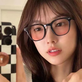 Fashion New Blush Glasses Without Makeup Artifact Female Korean Version of The Tide Round Face Is Thin Can Be Matched with Black Frame Glasses