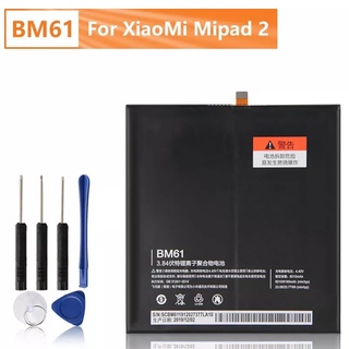 แบตเตอรี่สำหรับ XiaoMi Pad 2 2015716 BM61 Xiao Mi Original BM61ของแท้เปลี่ยนแบตเตอรี่6010MAh ฟรีเครื่องมือ