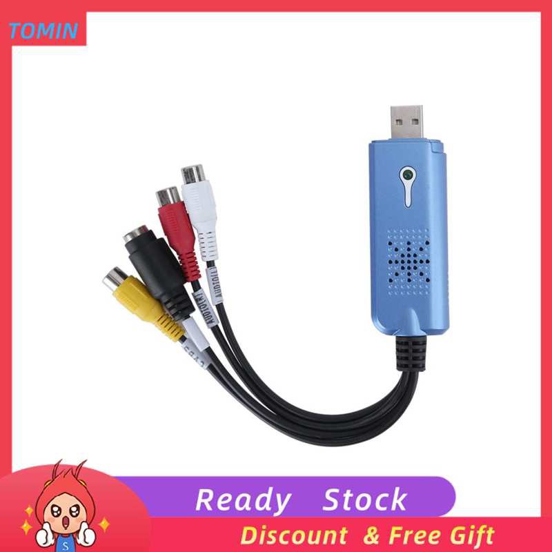 Tomin การ์ดจับภาพวิดีโอที่เสถียรและทนทาน Mpeg4 รองรับเครื่องเล่น VCR/DVD One-way USB 2.0 สําหรับ NTS