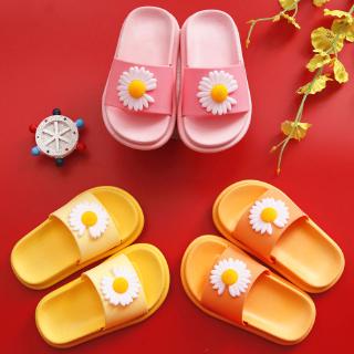 INS☀พร้อมส่ง ฤดูร้อนเกาหลีรองเท้าแตะเดซี่เด็กยิ้มใหม่