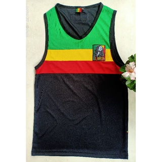 เสื้อกล้าม สีดํา bob marley rasta reggae original jatimaika //lekbong// tanktop