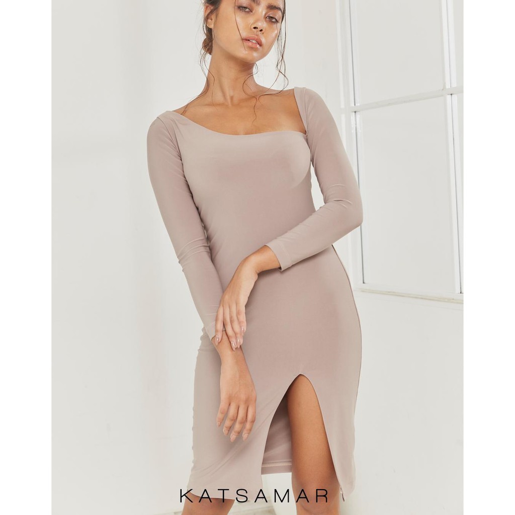 ﻿KATSAMAR  - Miranda Dress (Taupe)
