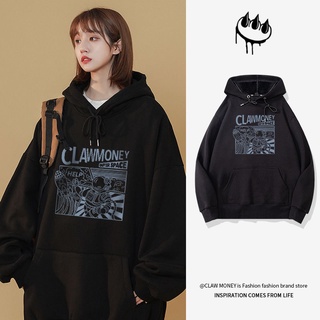 เสื้อฮู้ดผู้หญิง。 CLAW เอ็มONEY เสื้อสเวตเตอร์นักบินอวกาศแนววินเทจสไตล์อเมริกันสำหรับผู้หญิงเสื้อคลุมมีฮู้ดสไตล์ตะวันต