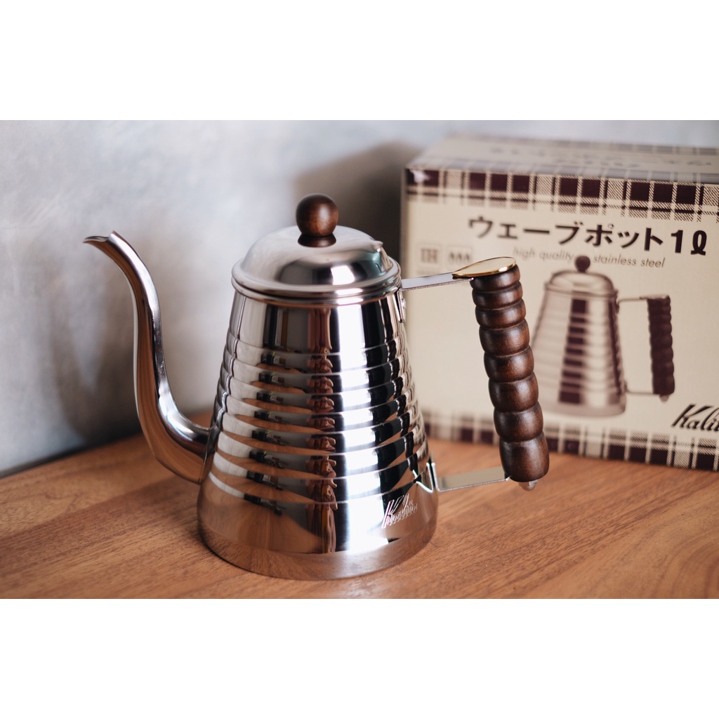 ☛[พร้อมส่ง ของแท้] KALITA Wave Pot 1L กาต้มน้ำ กาดริปกาแฟ กาน้ำ◎