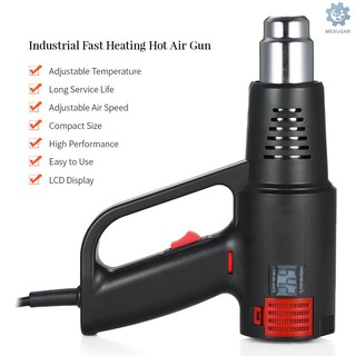 M^S Ready Stock 2000W Industrial Fast Heating Hot Air Gun LCD Digital Temperature-controlled High Quality Handheld Heat Blower Electric Adjustable Temperature Heat Gun Tool