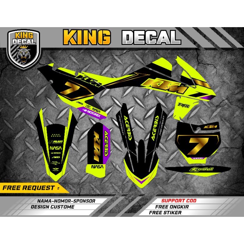 DECAL KTM 250 2017 DECAL STICKER KTM 250 2017 DECAL STICKER KTM 250 FULL BODY CUSTOME
