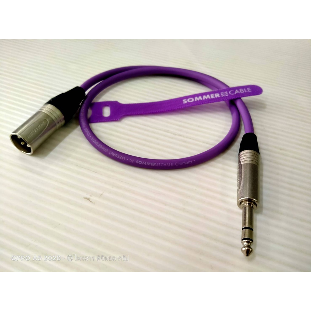 TRS to XLR(ผู้) Neutrik Balance สายสัญญาณ พร้อมใช้ SOMMER ขนาด 2×0.22mm ขนาด 70cm,1m.1.5m.2m ราคา ถูกที่สุด ดีลบีเคเค แกลเลอรีภาพที่ 6
