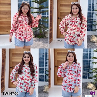 TW14700 Shirt #Bigsize เสื้อเชิ้ต กระดุมหน้า