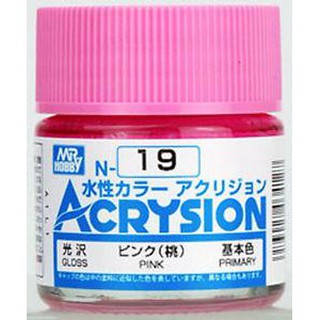 Mr.Hobby สีสูตรน้ำ Acrysion N19 Pink สีน้ำสำหรับพลาสติกโมเดล กันพลา