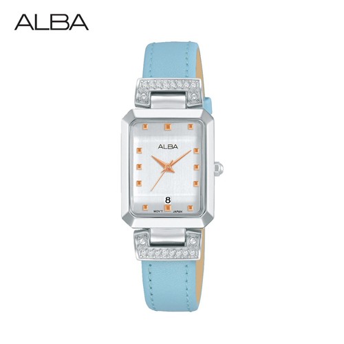 ALBA PRESTIGE Quartz Ladies นาฬิกาข้อมือผู้หญิง สายหนัง สีฟ้า รุ่น AH7Q91X,AH7Q91X1