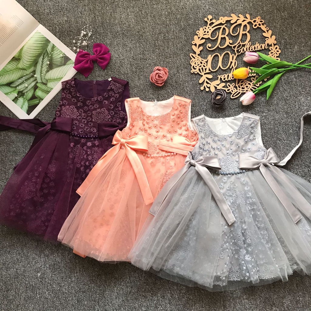 LITTLE BEAR KIDS GOWN 675-FB*4 (W HEADBAND) 67049