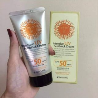 3W Clinic Intensive UV Sunblock Cream SPF50 Pa+++ 70ml.