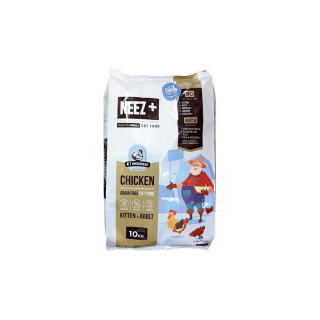 (กระสอบ 10โล) อาหารแมว NEEZ+ Chicken Grain Free 10kg.นีซพลัส สูตรแมวโต สำหรับแมวโต4เดือนขึ้นไป