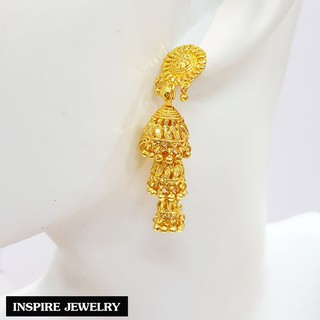 Inspire Jewelry ,ต่างหู ห้อยระย้า ตัวเรือนหุ้มทอง 24K สวยหรู  สำหรับชุดไทย มีจำนวนจำกัด