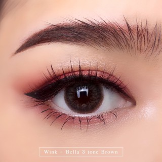 คอนแทคเลนส์ Wink Lens Bella 3Tone ค่าสายตา 0.00 ถึง -5.00