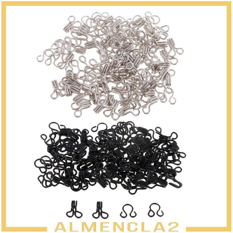 50 Set Sewing Hook and Eye Closure Replacement Bra Hooks Dress Hook for