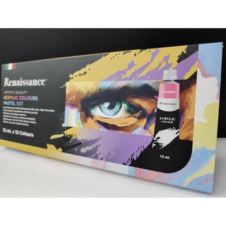 Renaissance สีอะคริลิคพาสเทล เซท 12 สี