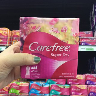 แคร์ฟรี ซุปเปอร์ ดราย Carefree Super Dry 40 ชิ้น (ไม่มีน้ำหอม)