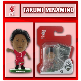 โมเดลนักฟุตบอล SoccerStarz ลิขสิทธิ์แท้จากสโมสรลิเวอร์พูล - Takumi Minamino (2021 version)