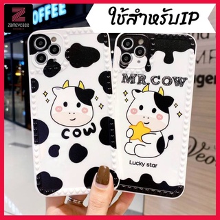 -พร้อมส่งในไทย-เคสซิลิโคนลายMR Cow  TPU นิ่มทุก ใช้สำหรับIPรุ่น #945