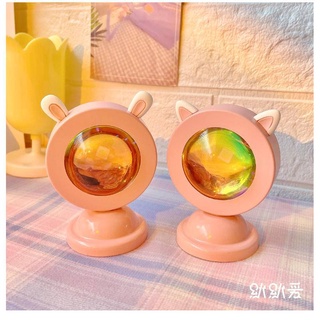 Night Light Red Cat Blue Rabbit Ears Sunset Sunset Light Sunset Atmosphere Projection Lamp Bedroom Mini USB Night Light