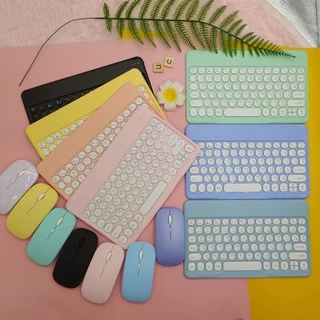 【คีย์บอร์ดไทย / เมาส์ไร้สาย】ใช้ได้กับโทรศัพท์มือถือ แท็บเล็ต คอมพิวเตอร์ Wireless Bluetooth keyboard แป้นพิมพ์ทัชแพด RGB