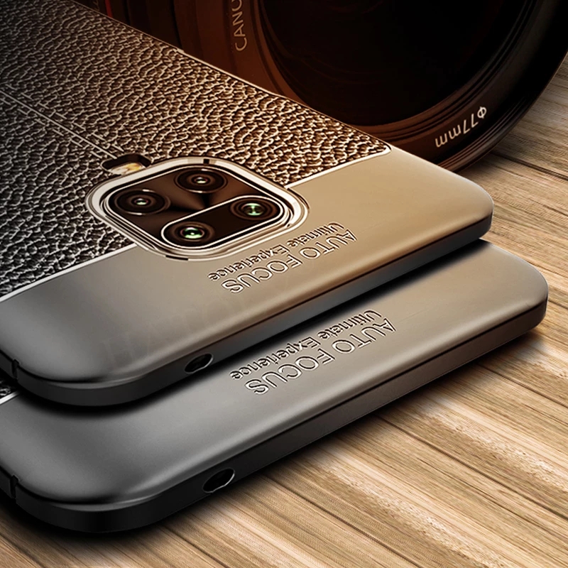 Xiaomi Redmi Note 9S / Note 9 Pro ShockProof Rubber Slim TPU Leather Back Case Cover