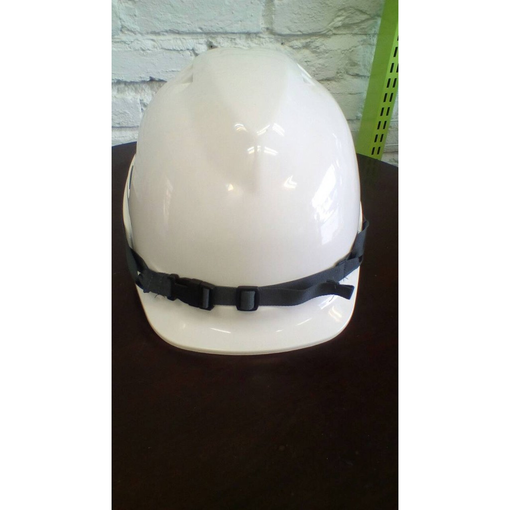 หมวกนิรภัยชนิดรองในปรับหมุน มีรูระบายอากาศ สายรัดคาง 4 จุด สีขาว HLMT9002-S4WH