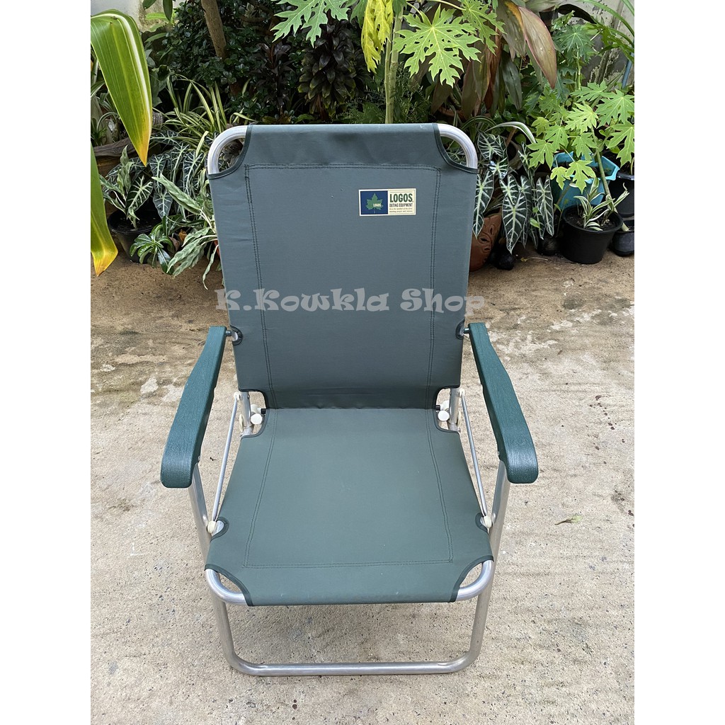 สินค้าพร้อมส่ง เก้าอี้แคมป์ปิ้งโลโกสีเขียว Logos Camping Chair (Green)