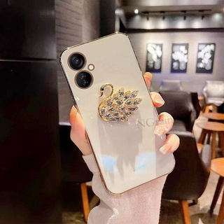 เคสโทรศัพท์มือถือแบบนิ่ม กันกระแทก ลายหงส์น่ารัก 3D แฟชั่น สําหรับ Tecno spark 9T 9T