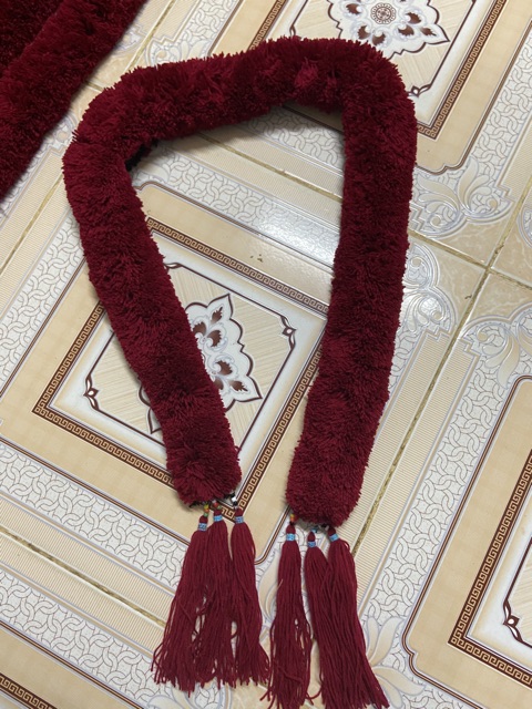 เฟอร์แต่งเสื้อ ผ้าพันคอเย้า พู่พันคอ อุปกรณ์แต่งตัวชาวเขา เย้า เมี่ยน - รูปที่ 3