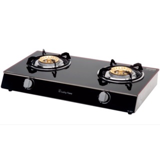 ⚡️เตาแก๊ส ลัคกี้เฟรม Luckyflame AG-102s หน้ากระจกสีดำ