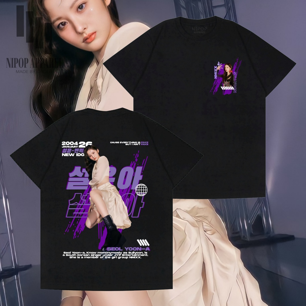 เสื้อยืด ลาย Nipop NMIXX Seol Yoon-a Sullyoon