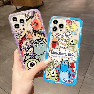 Cute Monster Cartoon เคส OPPO Reno6Z Reno 6 5G Reno6 Pro Reno4 Pro 4G Reno4 4G 2021 Fashion เคสโทรศัพท์  Reno5 Marvel Edition Transparent Cover Shockproof เคส Reno6 Z