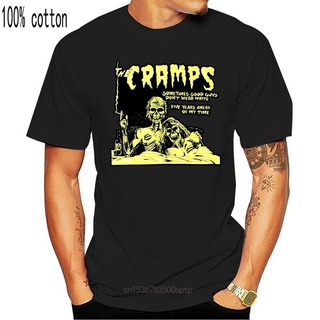 ขายดี เสื้อยืดคอกลม พิมพ์ลาย CRAMPS สีดํา สไตล์คลาสสิก สําหรับผู้ชาย OKibjk94POjckd78