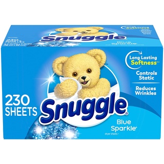 Snuggle Fabric Softener Dryer Sheets แผ่นอบผ้า ขนาด 230แผ่น นำเข้า USA