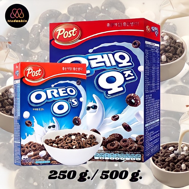 🌷 Oreo : แท้พร้อมส่ง Oreo cereal ซีเรียล โอริโอ้ เกาหลี ขนาด 250 กรัม และ 500 กรัม