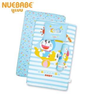 Nuebabe ชุดที่นอนโดราเอมอน ใช้ได้ทั้ง 2 ด้าน พร้อมหมอนหลุม หมอนข้าง-LE0006