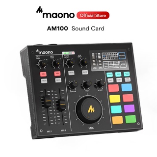 Maono AM100 การ์ดเสียงสตูดิโอ บันทึกเสียง สําหรับโทรศัพท์มือถือ คอมพิวเตอร์ PC Youtube Tik-Tok
