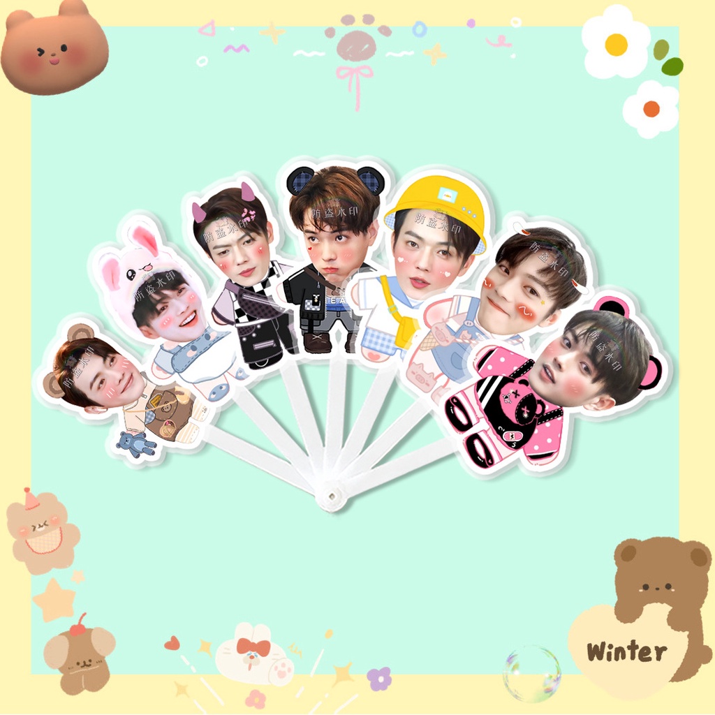 Xu Kai พัด แบบพับได้ เจ็ดพับ