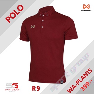 เสื้อโปโล WARRIX WA3315 WA-3315 WA-3315N WA-PLAN15 WA204PLACL15 CLASSIC POLO 2 เสื้อวอริกซ์  สีแดง